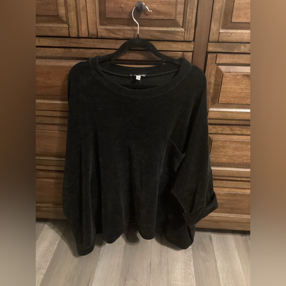 White Birch Charcoal Oversized Top